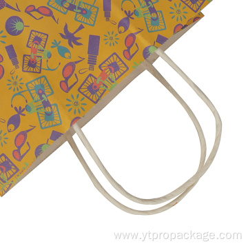 Mix Color Shopping Handle Kraft Paper